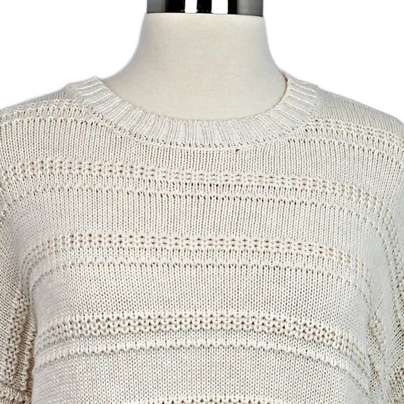 Cupcakes & Cashmere Women's Cozy Oversized Knit Baggy Sweater Ivory Size - Picture 2 of 8